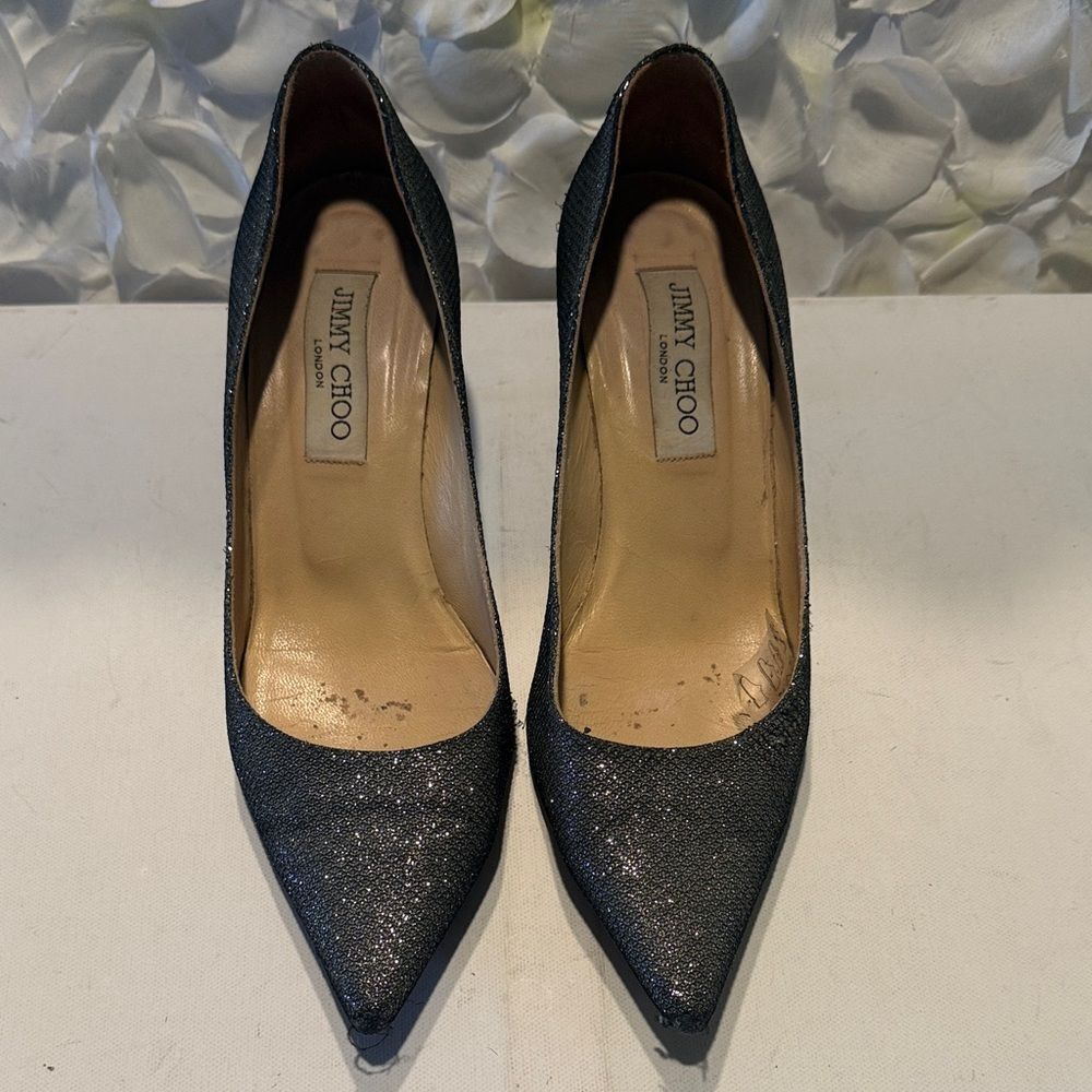 Jimmy Choo Glittery Black Heels